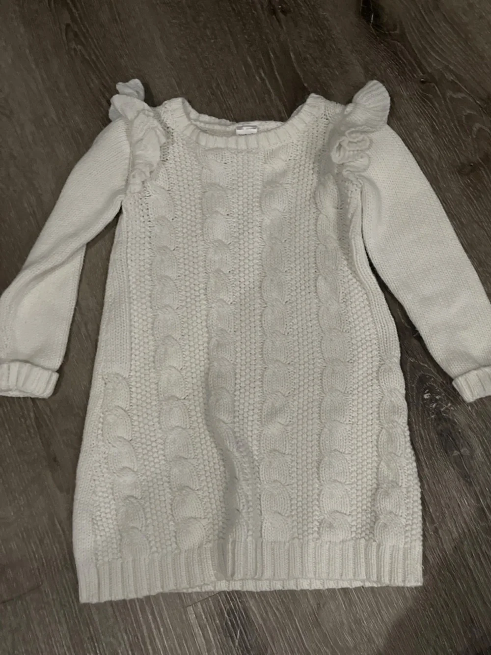 Carter's Cream Cable-Knit Crewneck Sweater